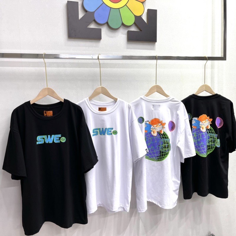 [HCM]Áo thun SWE WORLD (Đen Trắng)