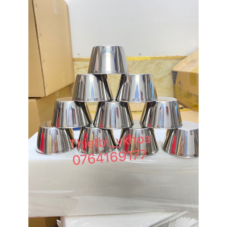 Chén inox bánh lăn 304 - Chén số 1 - Chén y tế Inox số 1 dùng trong y tế hoặc spa đựng bông gòn