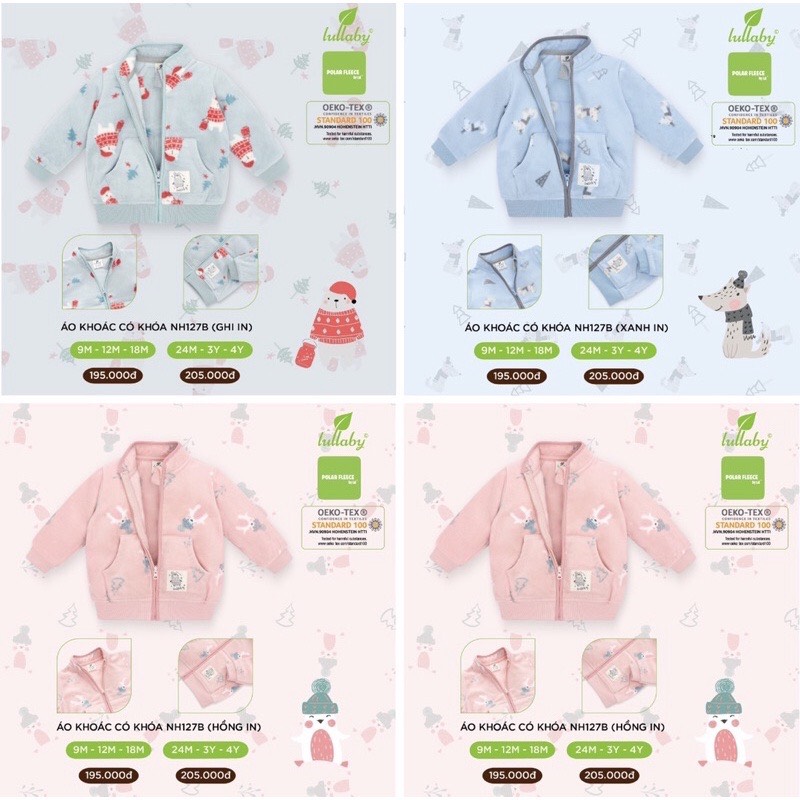 Xả hàng áo khoác nỉ lông cổ tàu lullaby
