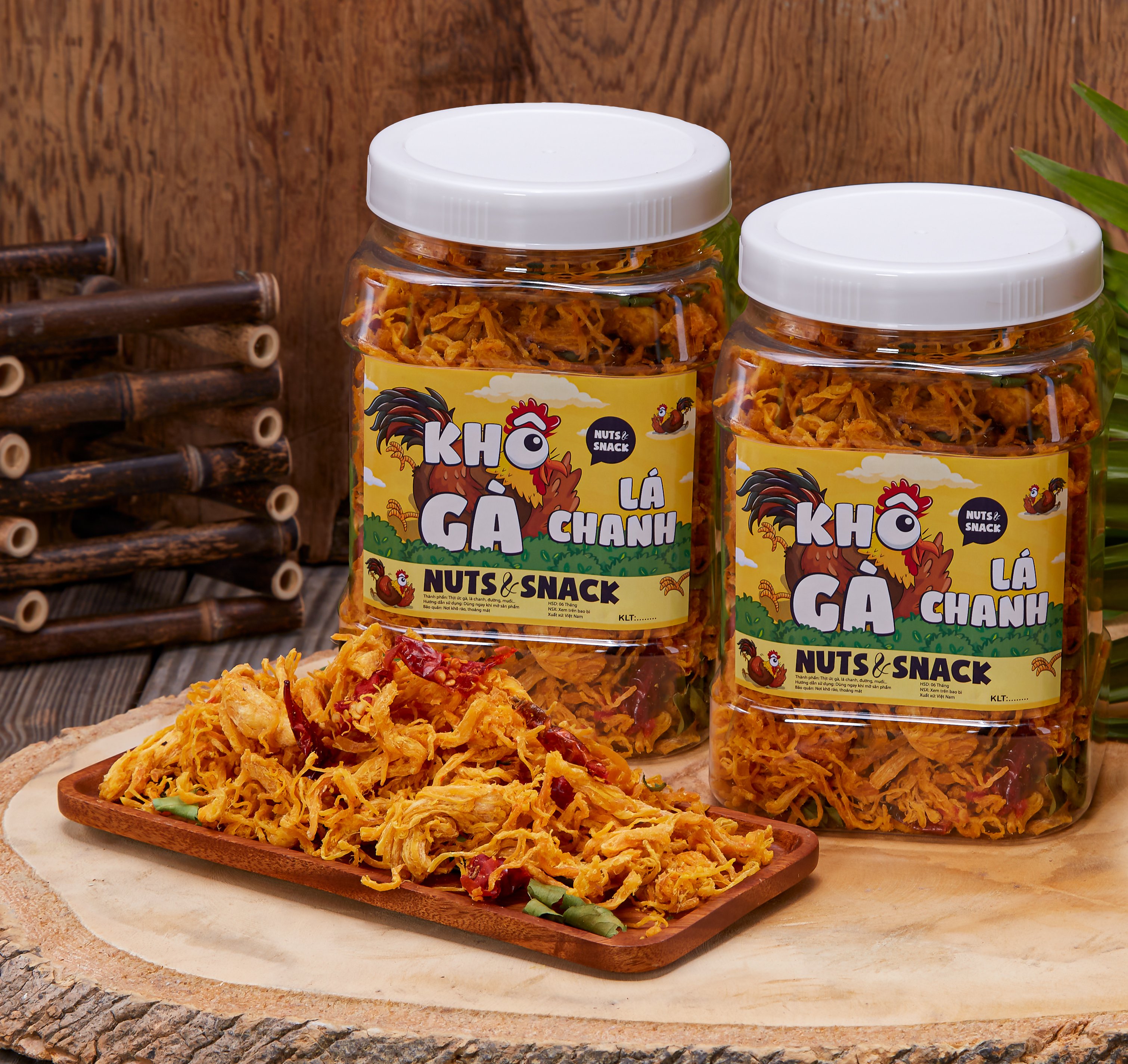 1kg khô gà lá chanh - ăn vặt gà beo