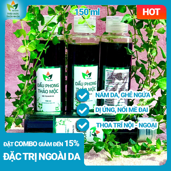 Dầu phong thảo mộc dùng trong trĩ nội-ngoại, bỏng, viêm da, cạo gió , đầy hơi
