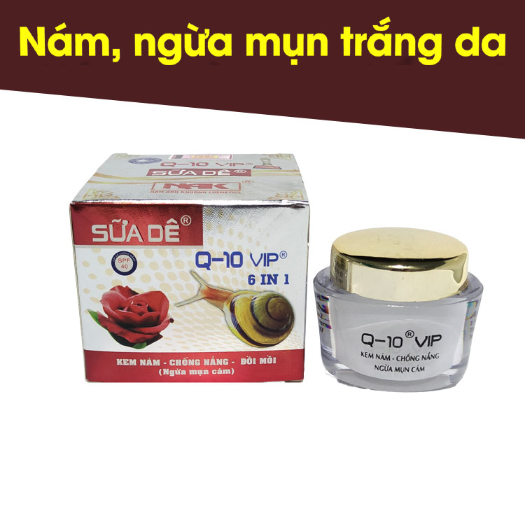 Kem nám tàn nhang đồi mồi ngừa mụn dưỡng trắng chống nắng Q-10 sữa dê