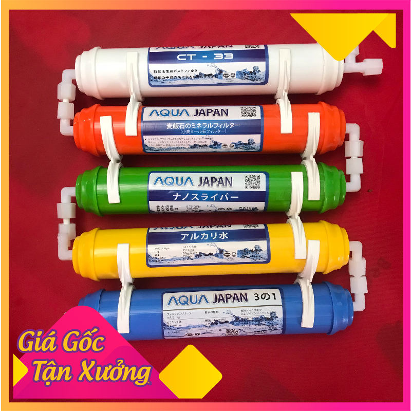 Bộ Lõi Lọc Tạo Khoáng 5-9 Aqua Japan, Sản Phẩm Chính Hãng, Dùng Cho Máy Lọc Nước RO, Lọc Khuẩn Hiệu Quả