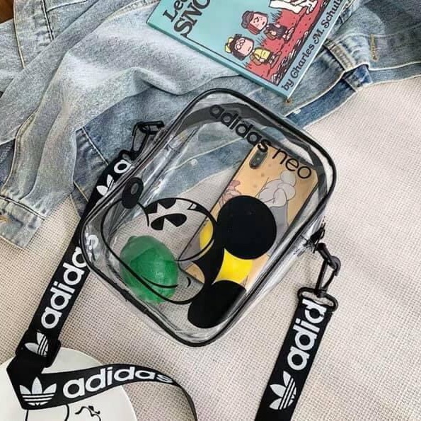 túi chéo chuột mickey trong suốt