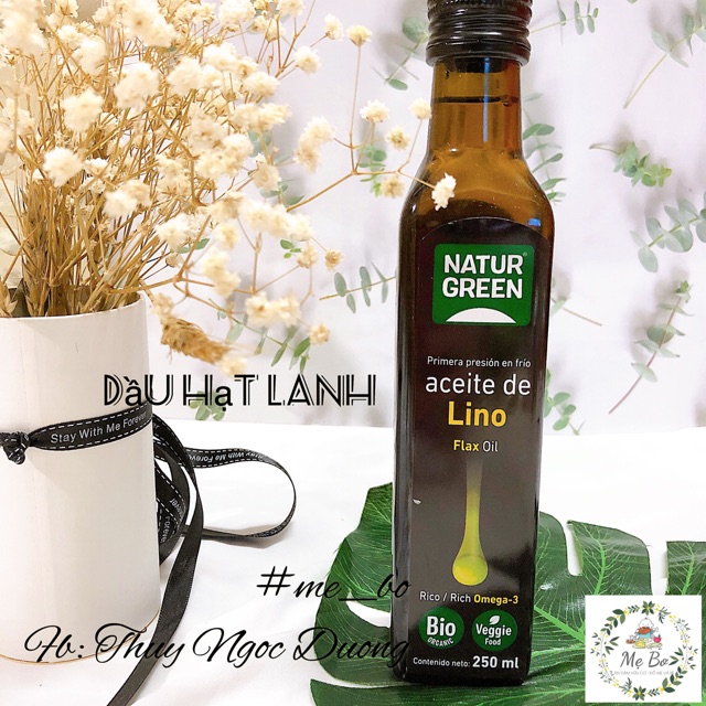 [NATURGREEN] DẦU HẠT LANH ÉP LẠNH HỮU CƠ 250g
