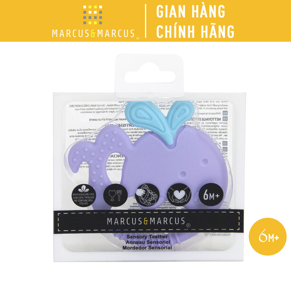 Đồ gặm nướu silicon cho bé sensory marcus & marcus, từ 6 tháng – willo