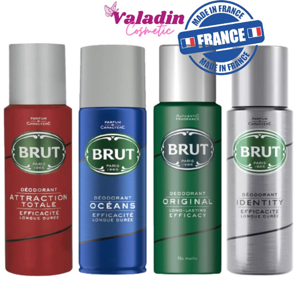 Xịt khử mùi hôi nách Brut Original/Musk/Attraction/Oceans/Sport/Identity 200ml Sịt nách nam Chai xịt nách nam Xịt khử mùi -Valadin