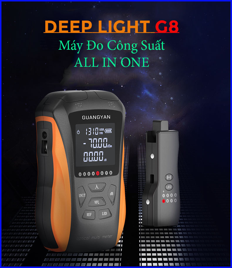 Máy đo công suất quang 5in1 Deep Light G8