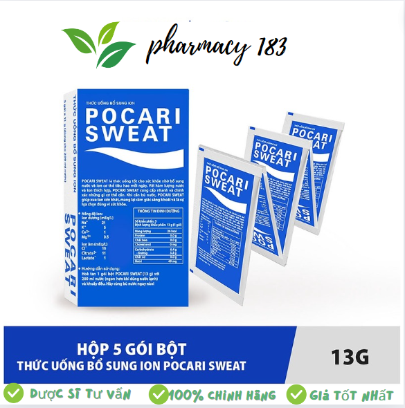 Combo 10 Hộp Pocari Sweat Dạng Bột [Hộp 5 Gói] - Thức Uống Bổ Sung ion Thiết Yếu, Giúp Bù Nước Nhanh