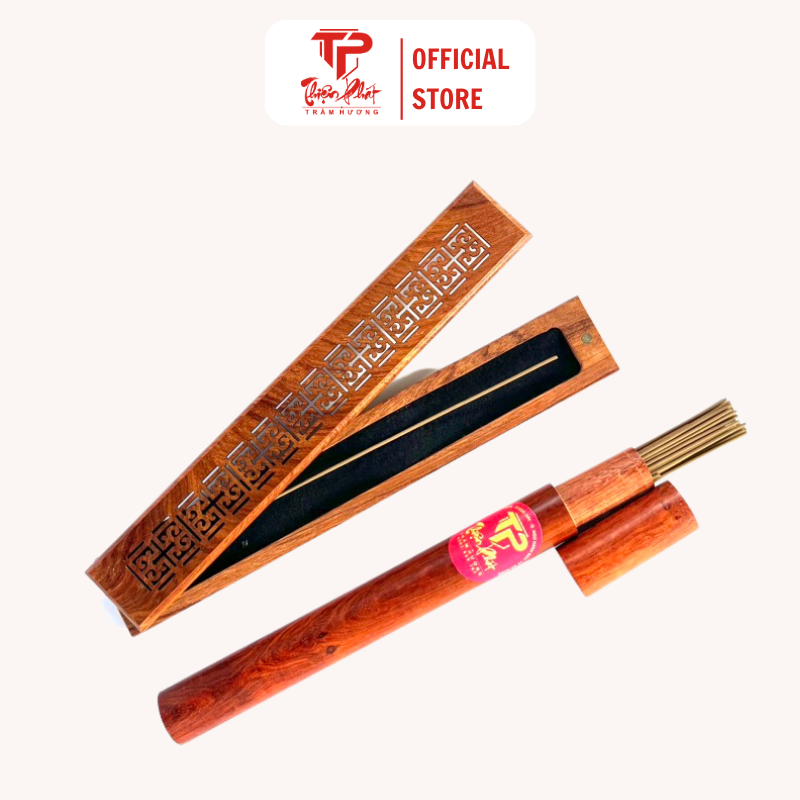 Nhang trầm hương không tăm tự nhiên hộp 80 nhang, mùi thơm dịu nhẹ, không hóa chất -trầm hương thiện phát