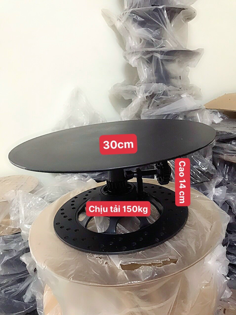 Bàn xoay cây cảnh, bonsai mặt 30cm chịu tải trọng 150kg