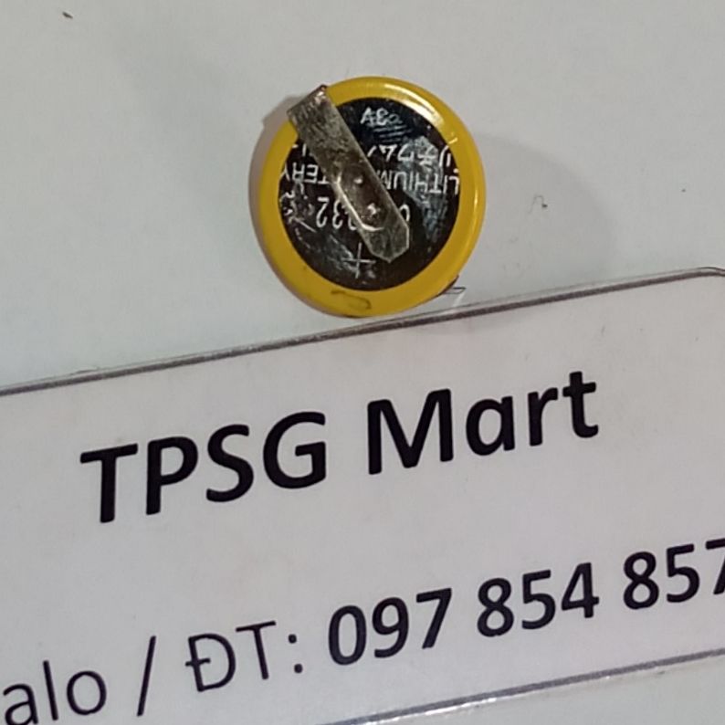 Pin cmos 2032, cr2032 - 3v: chân hàn bấm sẳn dể nối dây