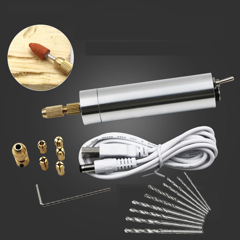 Bộ máy khoan mini cáp usb 5v dc