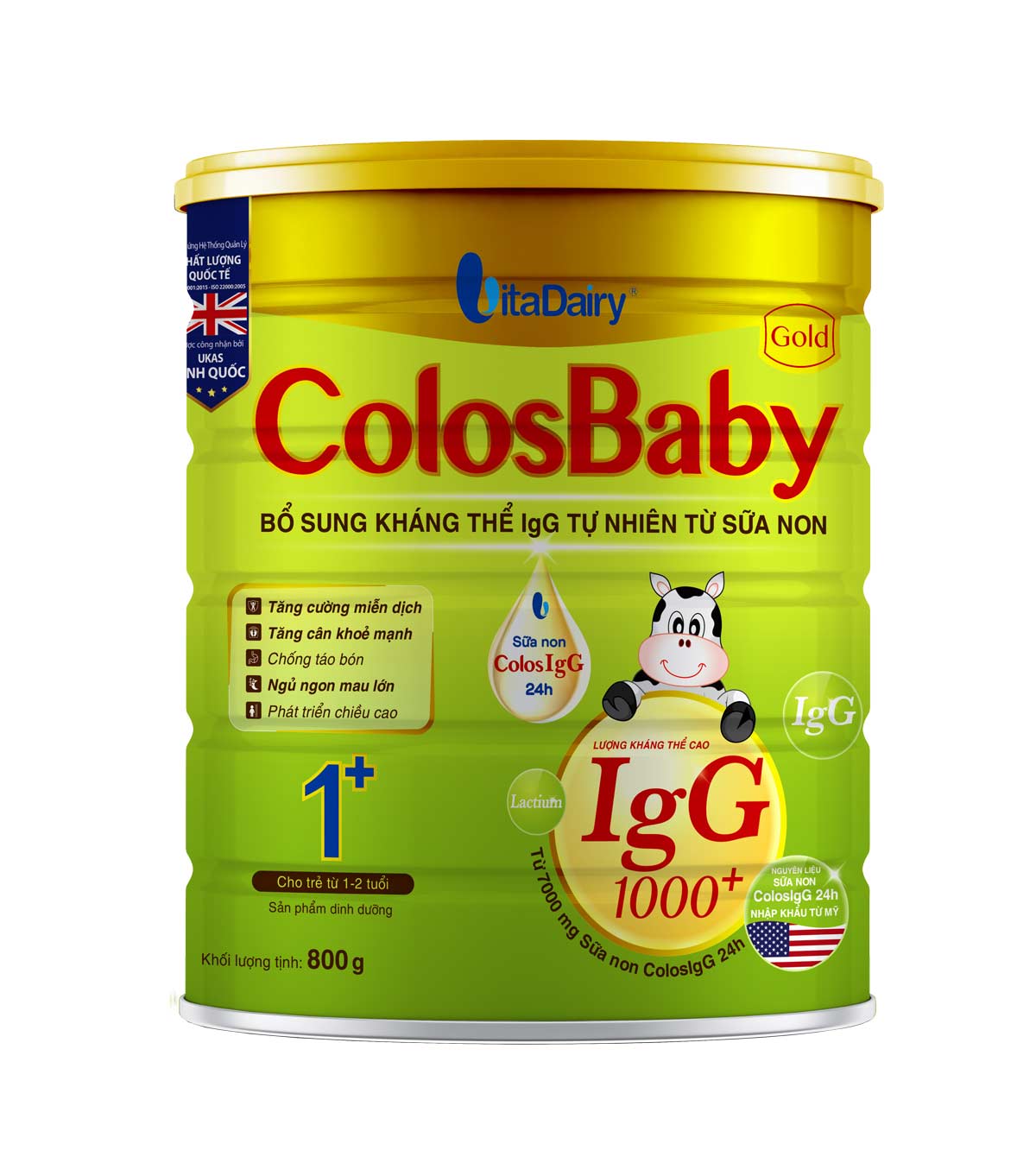 Sữa ColosBaby Gold 1+ / IgG1000+ dùng cho bé 1-2 tuổi
