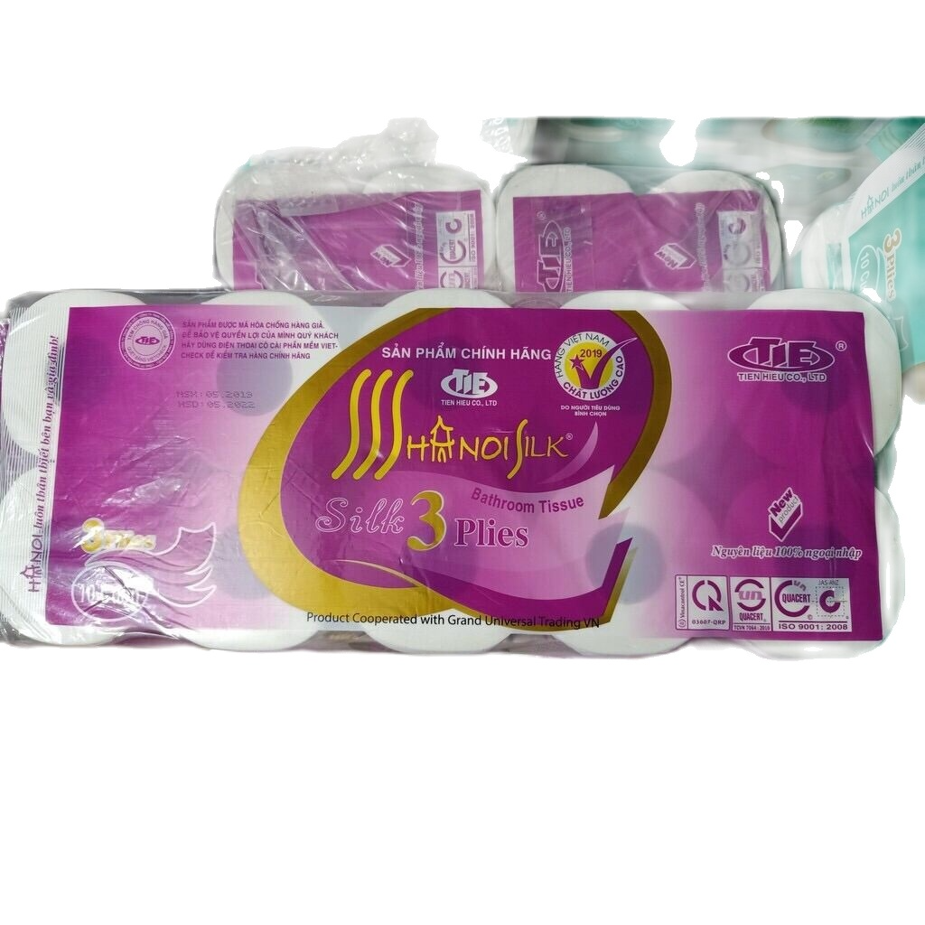 Giấy vệ sinh hà nội 10 cuộn 3 lớp có lõi