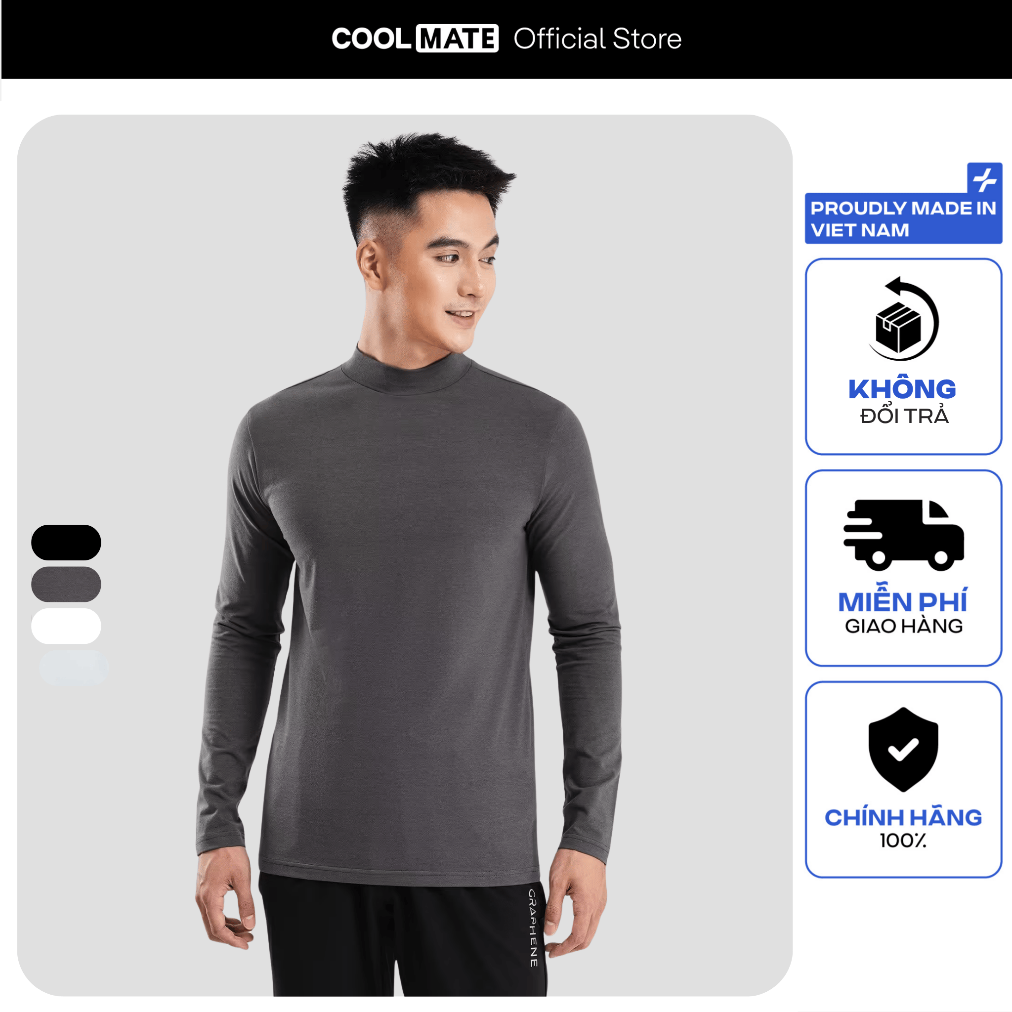 [MUA 3 GIẢM 12%][OUTLET - KHÔNG ĐỔI TRẢ]Áo giữ nhiệt nam Modal Ultra Warm siêu ấm, thoáng khí - Coolmate