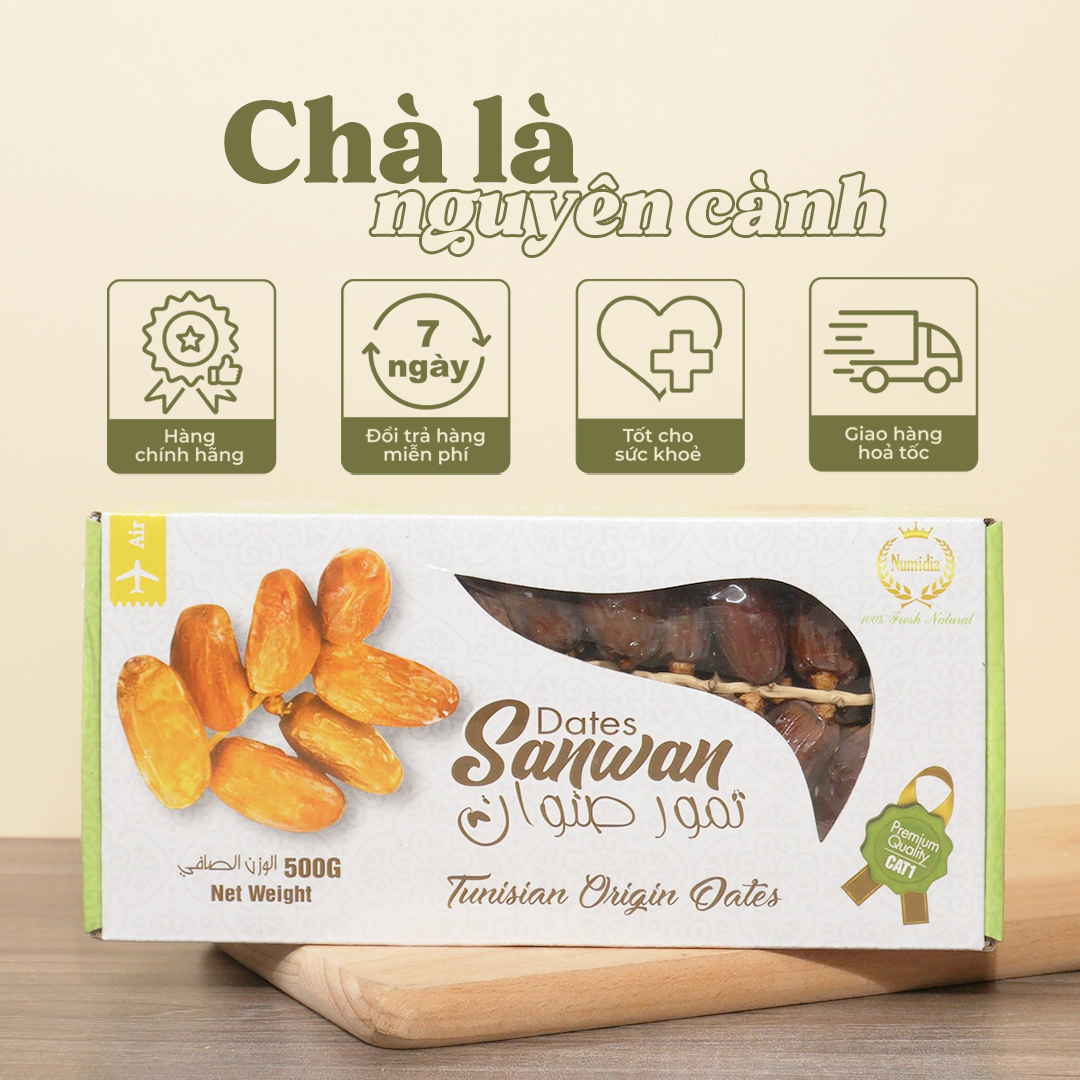 Chà là nguyên cành tunisia fonut 500g -250g