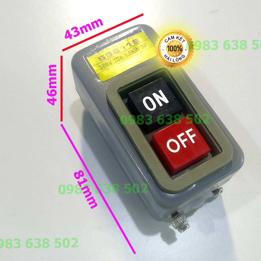 Công tắc on off bs211b dòng 10a điện 3 pha tắt mở