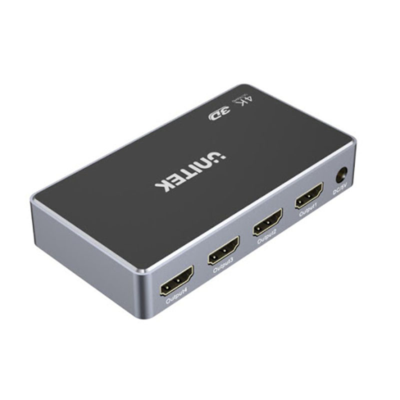 Bộ hub chia hdmi 1 ra 4 cổng 4k unitek v1109a