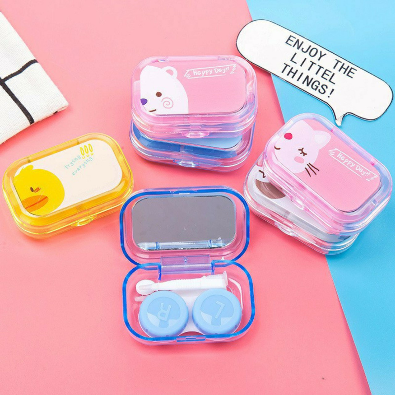 Hộp đựng lens, kính áp trồng cute