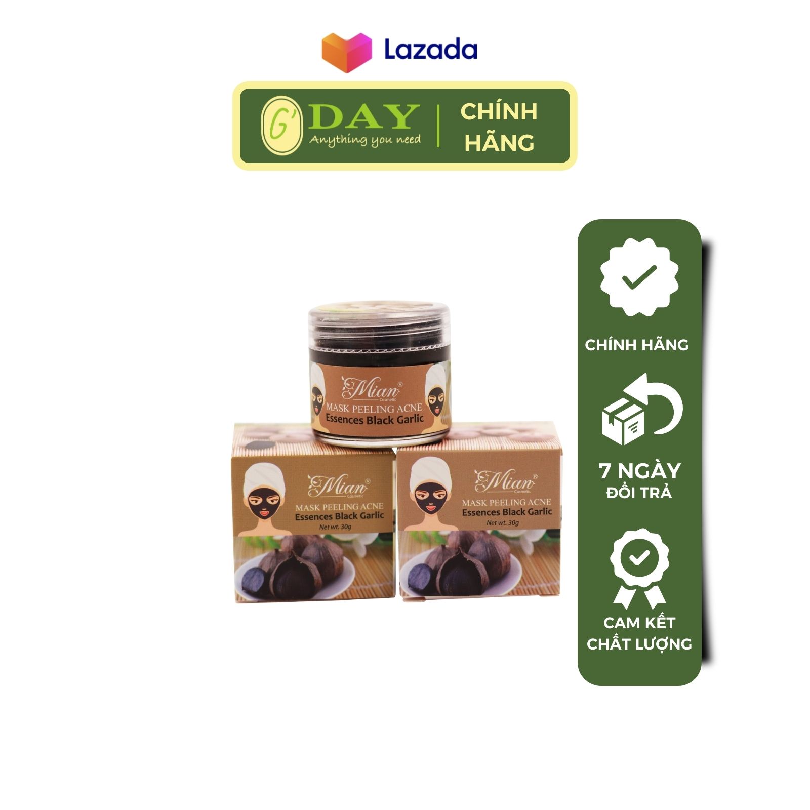 [HCM]Mặt nạ lột mụn hút độc chì chiết suất tỏi đen Mian 30G