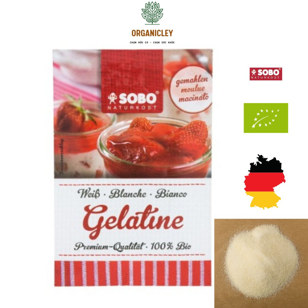 Bột Gelatine Hữu Cơ Cho Bé Sobo Naturkost Organic Gelatin Powder 9g