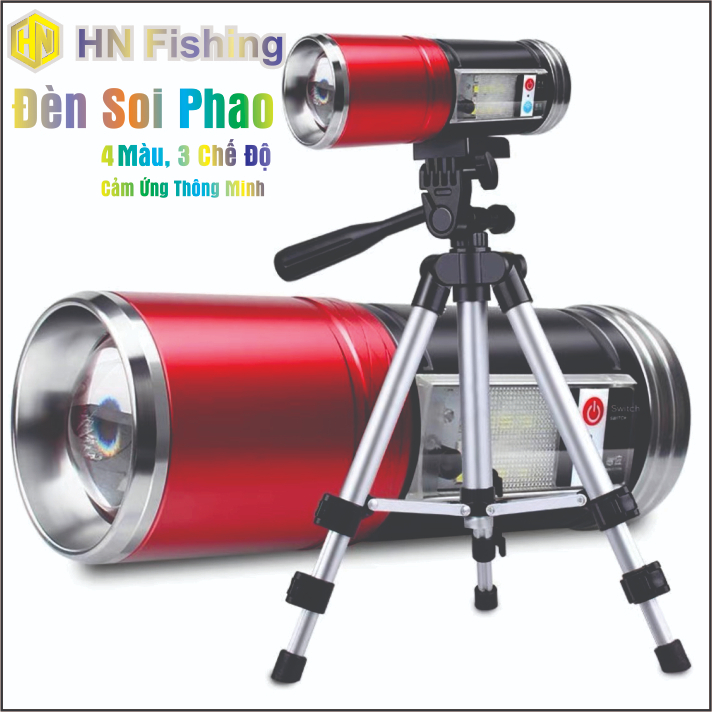 Đèn soi phao câu cá, thể thao dã ngoại cao cấp. Đèn cảm ứng thông minh có 4 màu tùy chỉnh 3 chế độ. Hoàng Nam Fishing