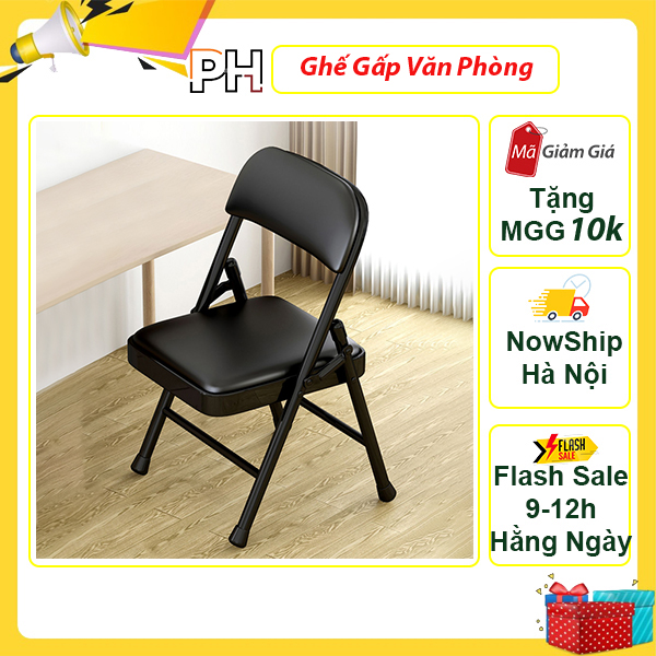 Ghế gấp văn phòng AST111 Ghế xếp khung kim loại chắc chắn, đệm ghế êm ái - LOẠI 1