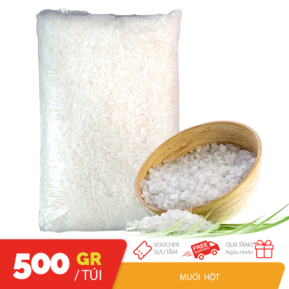 Túi 500gr muối hột dùng rang muối, muối dưa, rửa rau củ quả