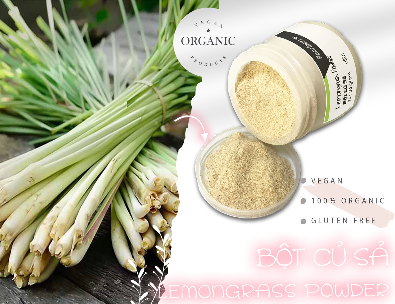Bột sả - lemongrass ground 30gr