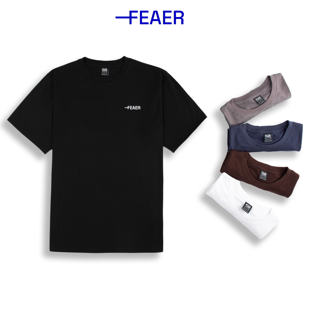 Áo thun nam cổ tròn Basic FD vải Cotton dày dặn, trẻ trung, co giãn - FEAER