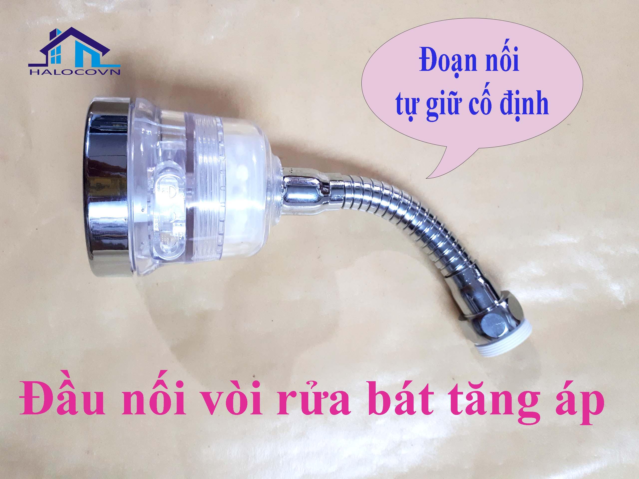Đầu nối vòi rửa bát tăng áp cao cấp loại thân nối tự giữ cố định HLTA01