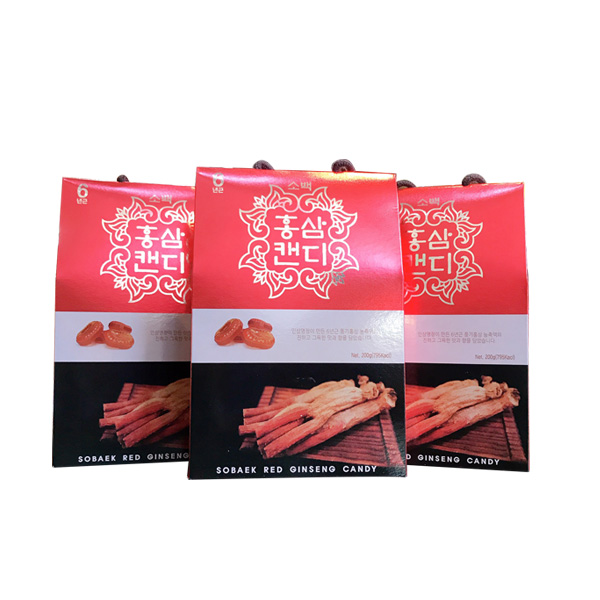 Kẹo hồng sâm sobaek korea red ginseng hộp 200g