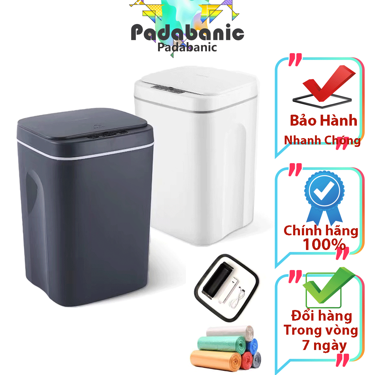 Thùng Rác Thông Minh Cảm Ứng Tự Động Đóng Mở Tiện Lợi Vệ Sinh An Toàn Sử Dụng