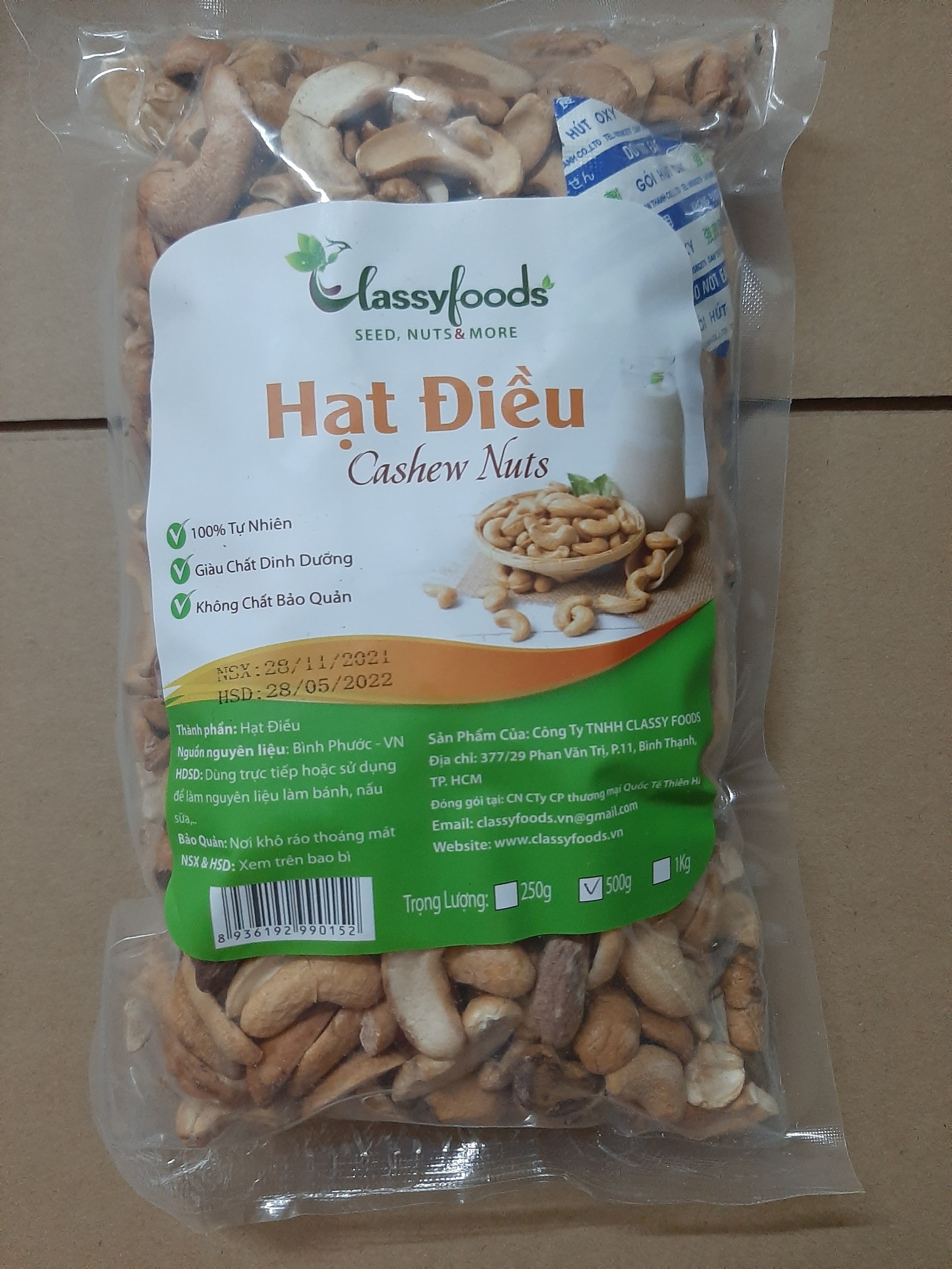 Hạt điều rang sẵn tách vỏ 200 gram