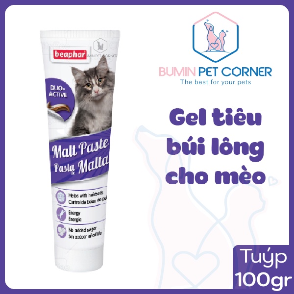 Gel tiêu búi lông cho mèo Beaphar Malt Paste tuýp 100gr