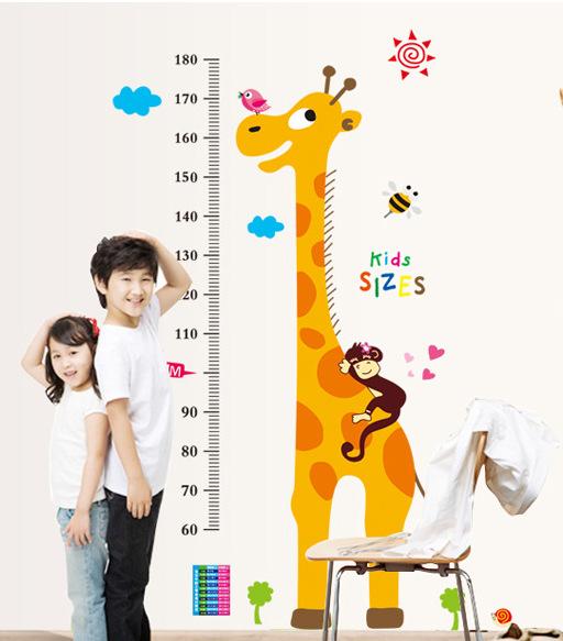 Decal dán tường đo chiều cao cho bé Kids sizes