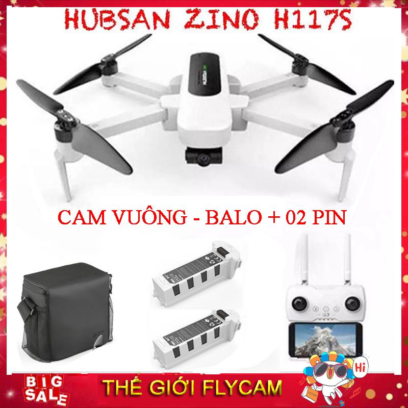 Máy bay flycam hubsan zino h117s camera 4k bản camera vuông, gps 5.8g, gimbal 3 trục, fpv 1 km, thời gian bay lên đến 23 phút