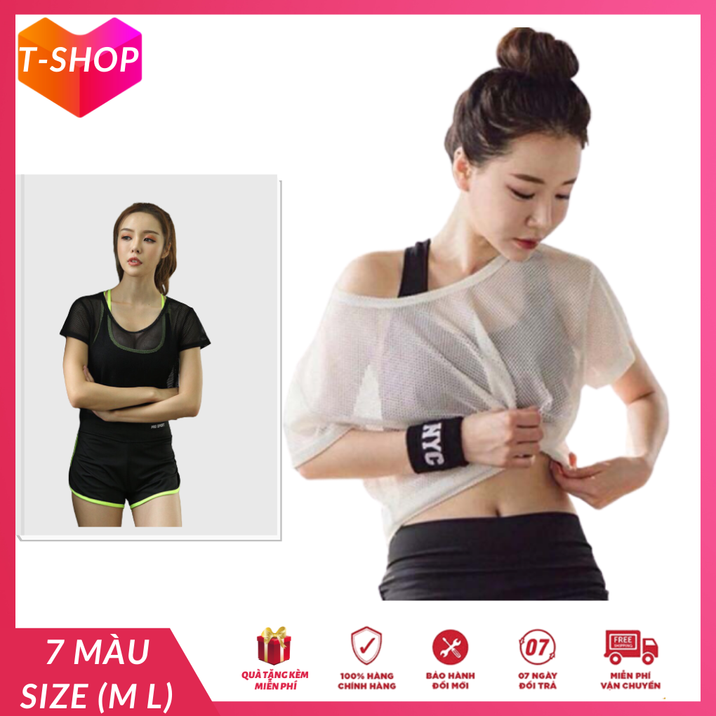 [HCM]Áo lưới gym thiết kế khỏe khoắn và năng động đồ tập quần áo thể thao nữ aerobic zumba-CR050