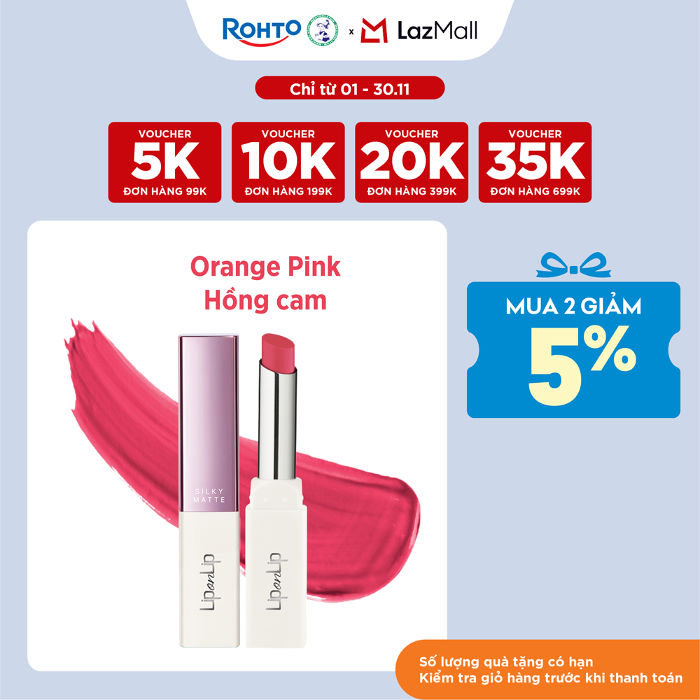 Son lì dưỡng môi siêu mịn Lip On Lip Silky Matte 2.2g
