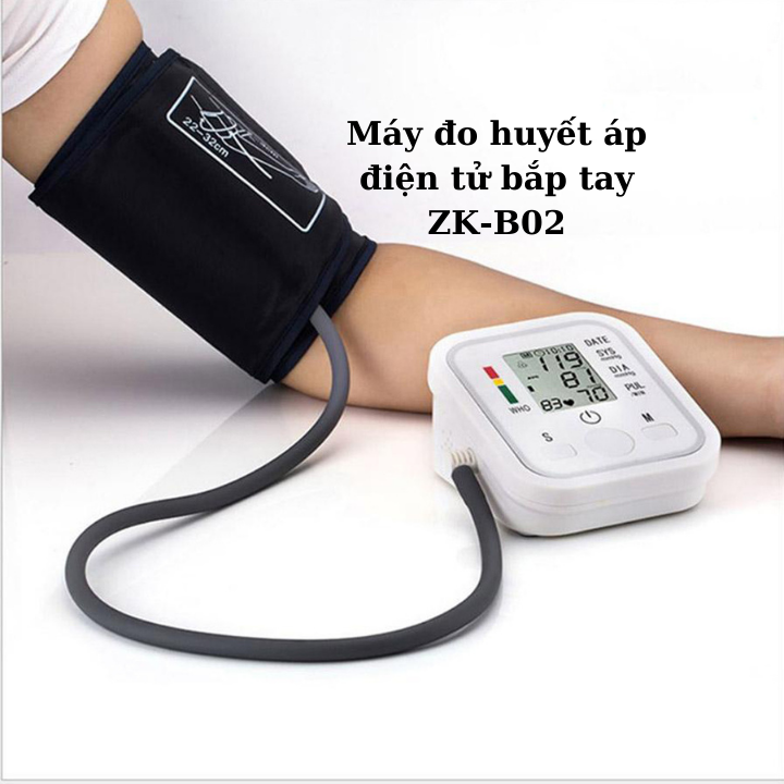 Máy đo huyết áp điện tử bắp tay ZK-B02 , máy đo huyết áp chính hãng , đo nhịp tim , theo dõi sức khỏe