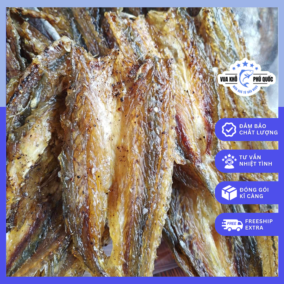 Khô Cá Nhồng Ướp Tẩm Gia Vị Tiêu Đường - Khô Cá Nhà Làm Tươi Ngon Thịt Dày Thơm Cay Vừa Ngon