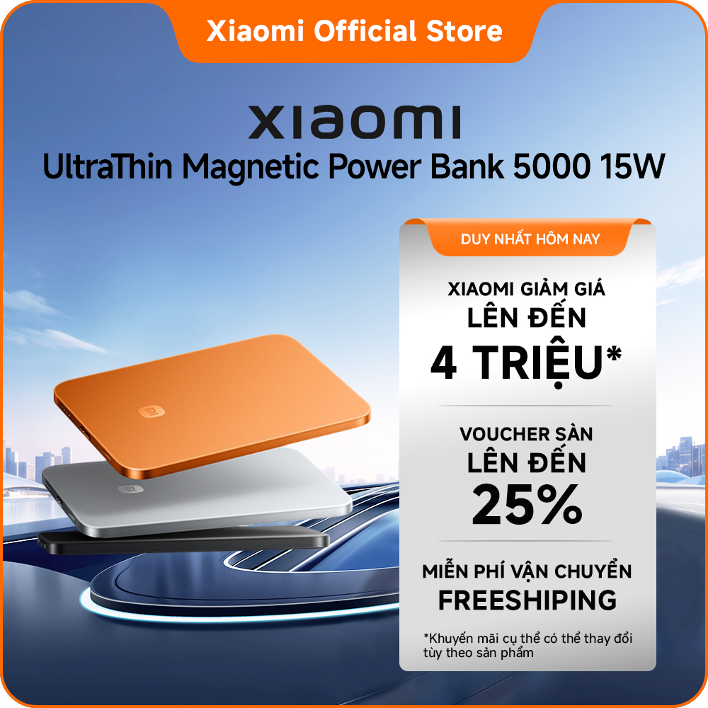 Sạc dự phòng Xiaomi UltraThin Magnetic Power Bank 5000mAh 15W pin dự phòng sạc nhanh từ tính