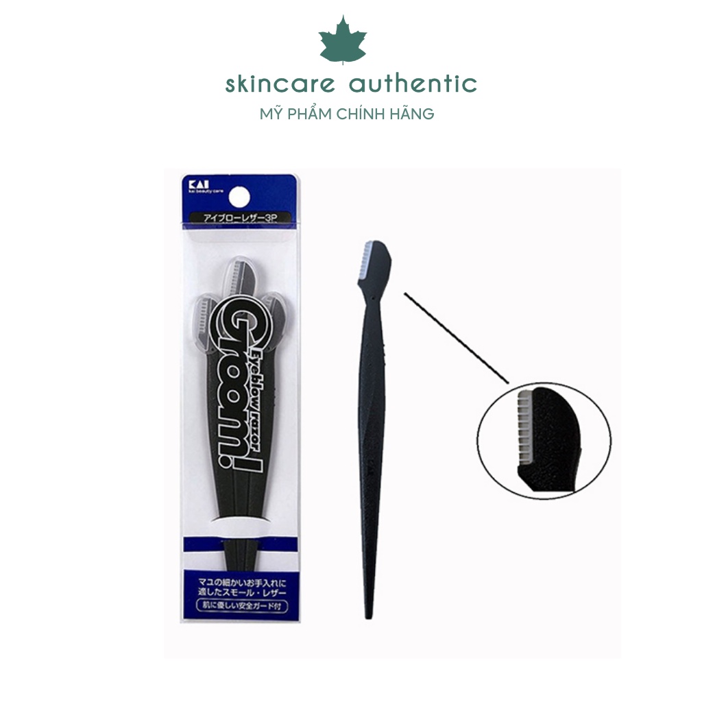Dao Cạo Chân Mày Kai Groom Eyebrow Razor 1 Cây Groom! Eyebrow Razer