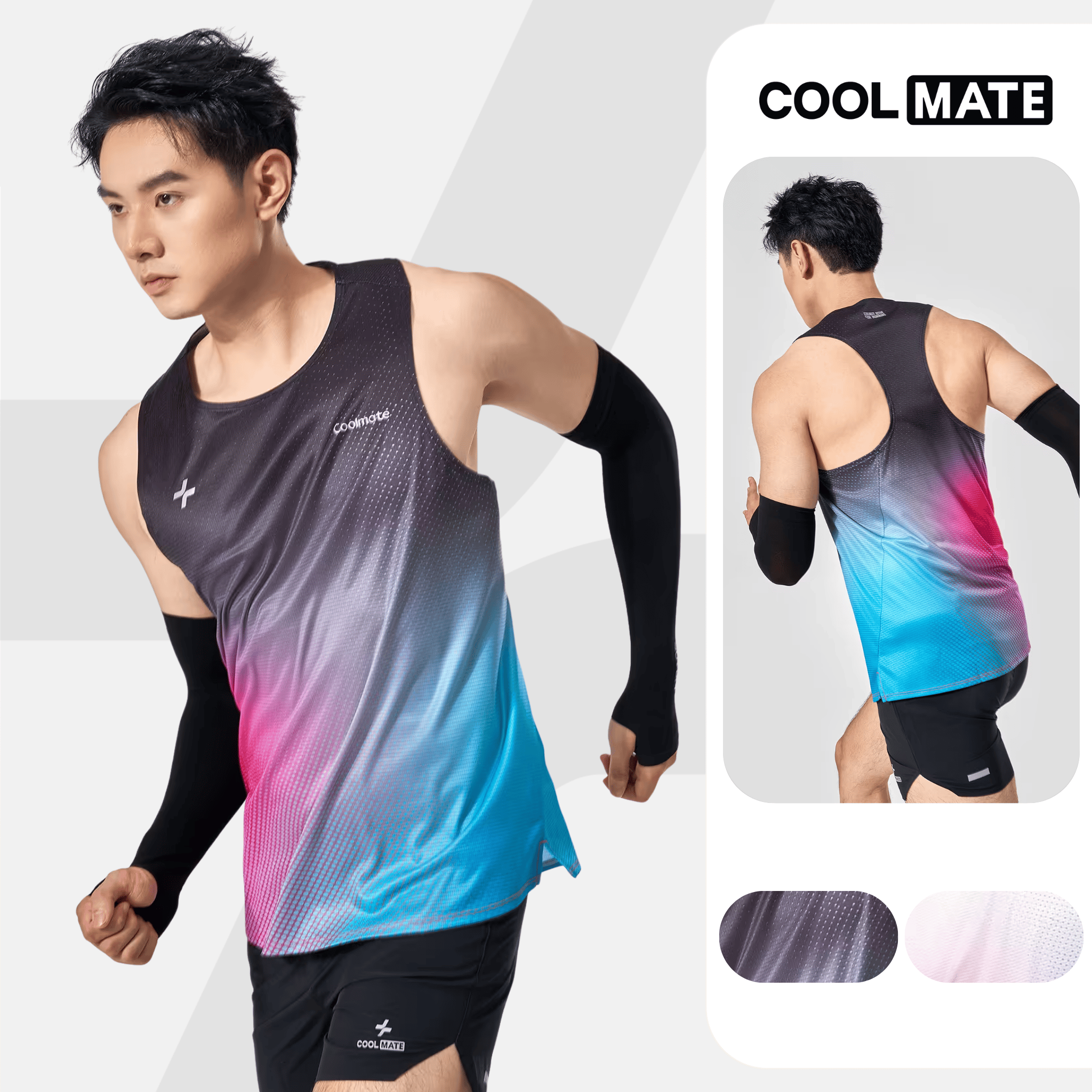Áo Singlet chạy bộ AirRush Gradient áo thể thao running thoáng khí thấm hút tốt Coolmate