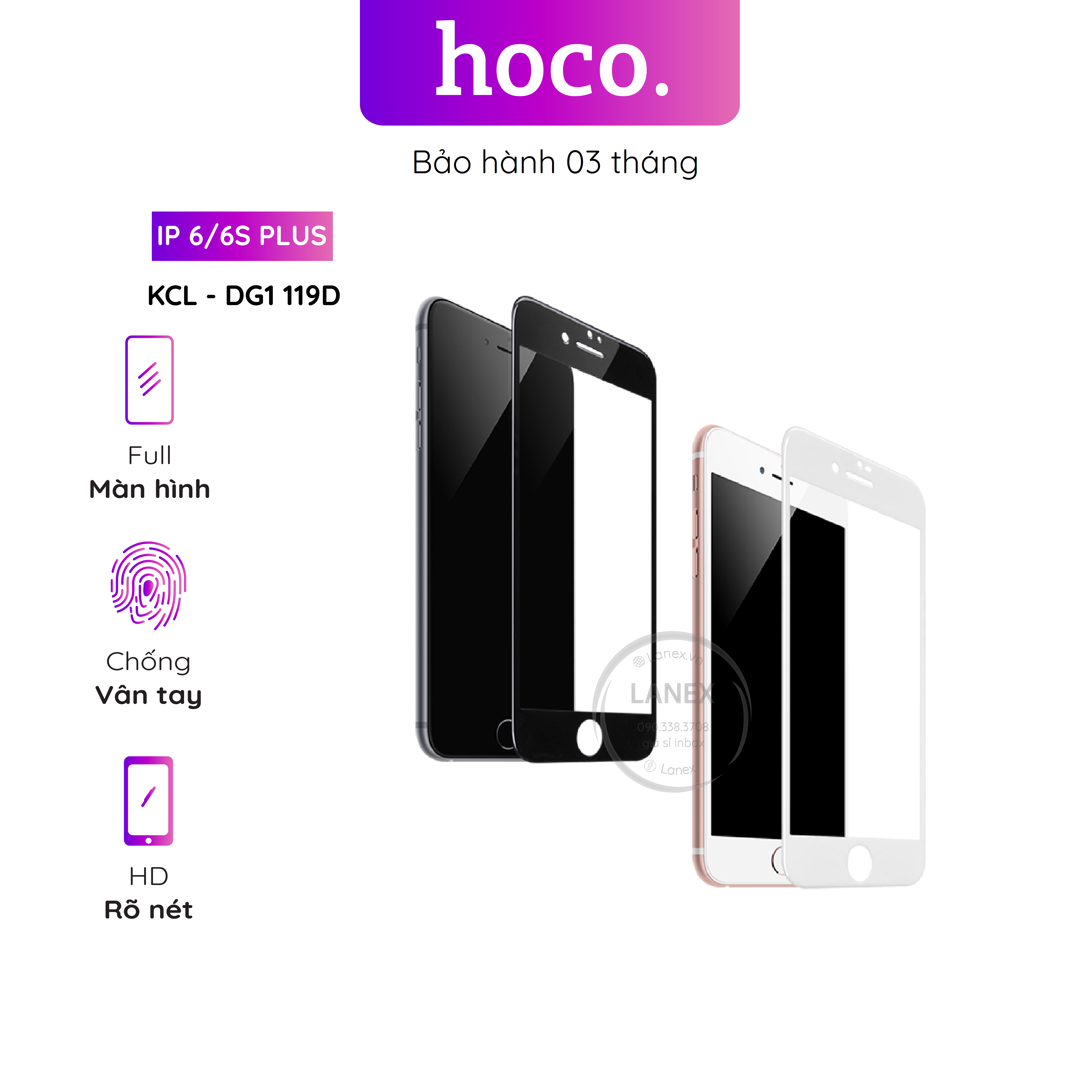 Kính cường lực hoco dg1 119d full màn hình