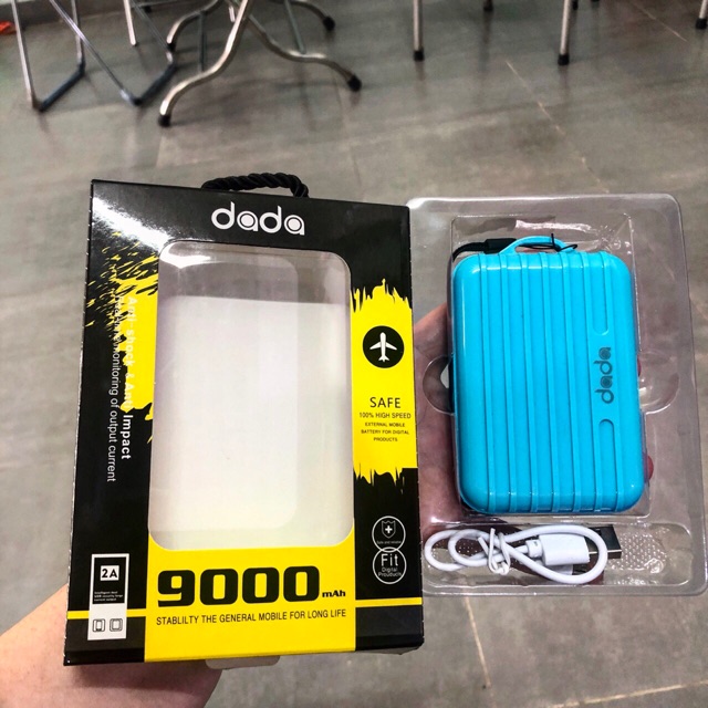 Pin dự phòng dada 9.000mah kiểu vali dễ thương sạc mau đầy pin