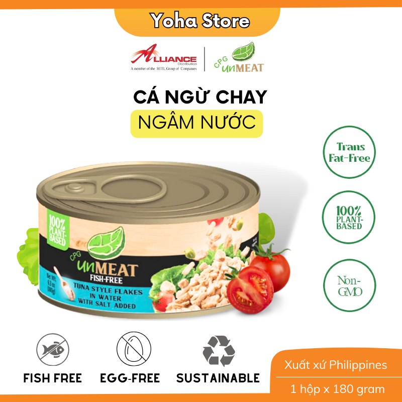 Chay cá ngừ chay xắt lát ngâm 180g - nhập khẩu từ philippines