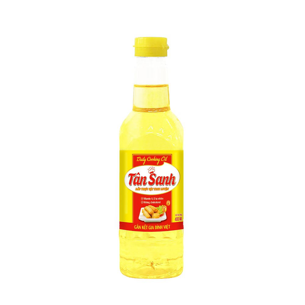 Dầu thực vật tinh luyện Tân Sanh 400ml - hàng tặng không bán