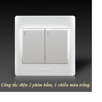 Công tắc điện 2 phím bấm, 1 chiều